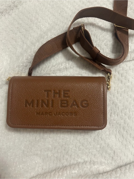 Marc Jacobs Handbags - Marc Jacobs The Mini Bag Brown Leather Belt Bag with Embossed Logo